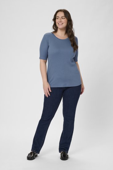 Kaffe Curve Carina T-Shirt Blue - Majice - 