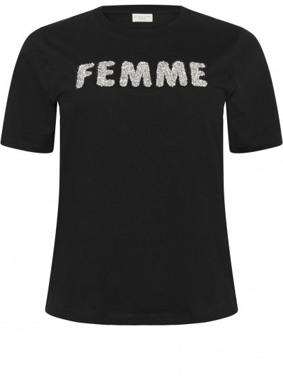 Kaffe Curve Ariana T-Shirt Black - Majice - 