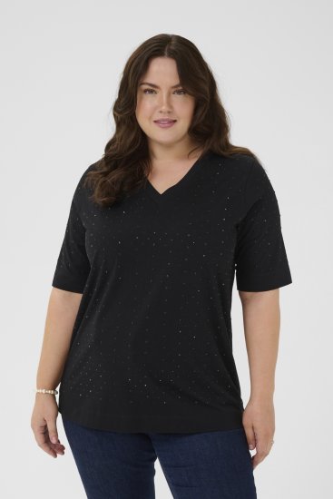 Kaffe Curve Phoelina T-Shirt Black - Majice - 