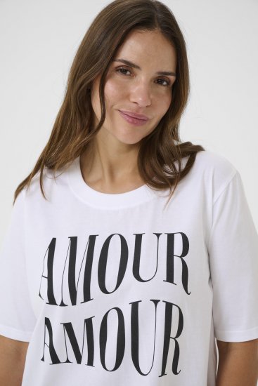Kaffe Curve Chari T-Shirt Optical White - Majice - 