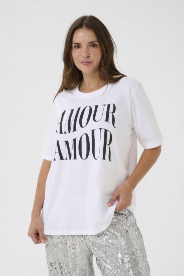 Kaffe Curve Chari T-Shirt Optical White - Majice - 