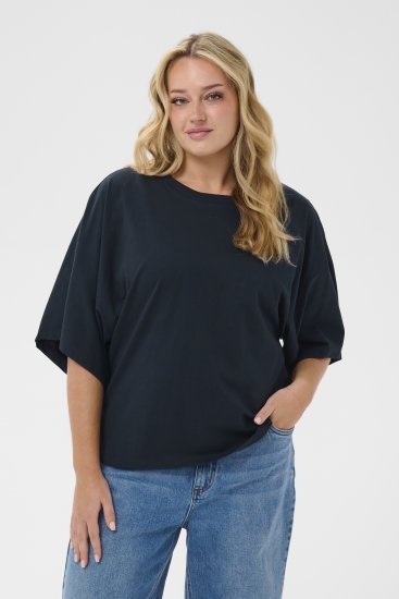 Kaffe Curve Stormi T-Shirt Navy - Majice - 