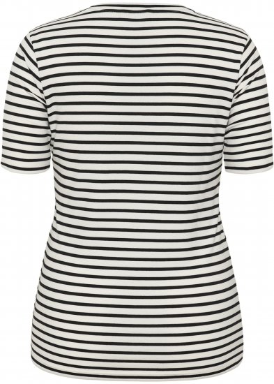 Kaffe Curve Lia Flower T-Shirt Chalk/Deep Black - Majice - 