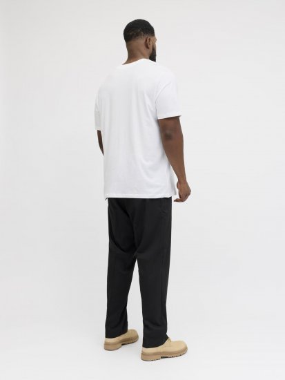 Jack & Jones Brandon T-Shirt White - Kratke Majice - Moške kratke majice za močnejše postave