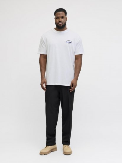 Jack & Jones Brandon T-Shirt White - Kratke Majice - Moške kratke majice za močnejše postave