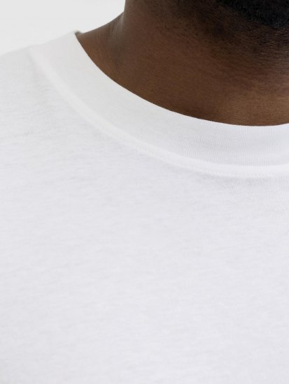 Jack & Jones Brandon T-Shirt White - Kratke Majice - Moške kratke majice za močnejše postave