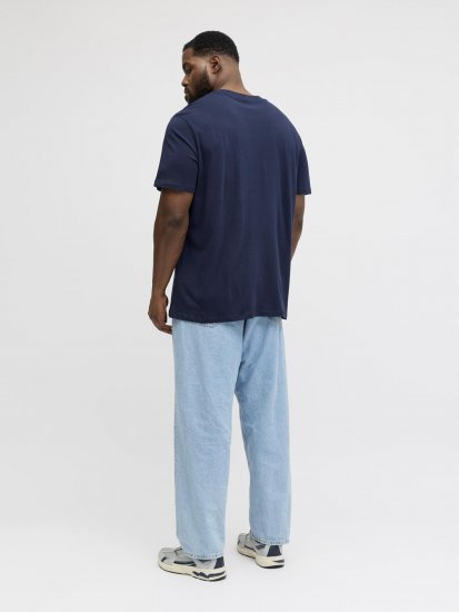 Jack & Jones Brandon T-Shirt Blue - Kratke Majice - Moške kratke majice za močnejše postave