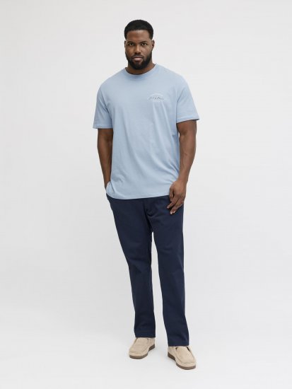 Jack & Jones Brandon T-Shirt Celestial Blue - Kratke Majice - Moške kratke majice za močnejše postave