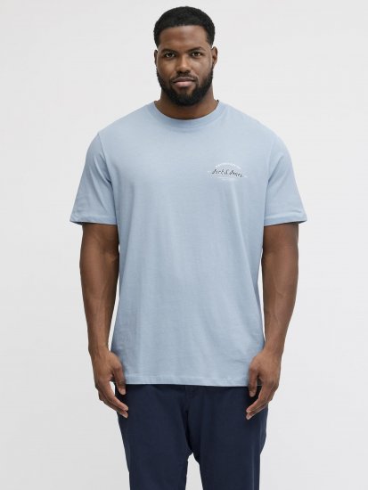 Jack & Jones Brandon T-Shirt Celestial Blue - Kratke Majice - Moške kratke majice za močnejše postave
