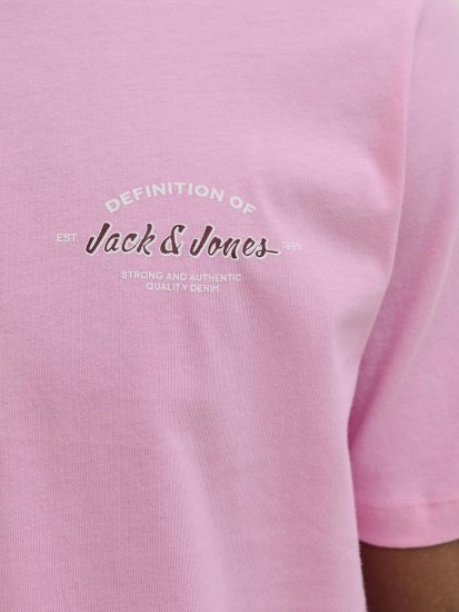 Jack & Jones Brandon T-Shirt Pink - Kratke Majice - Moške kratke majice za močnejše postave