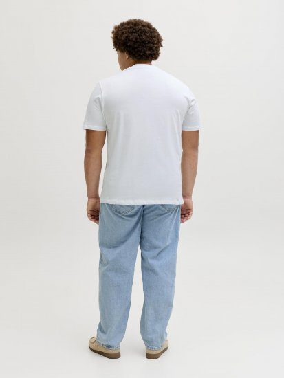 Jack & Jones Archive Majica Bela - Kratke Majice - Moške kratke majice za močnejše postave