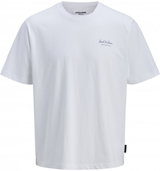 Jack & Jones Archive Majica Bela - Kratke Majice - Moške kratke majice za močnejše postave