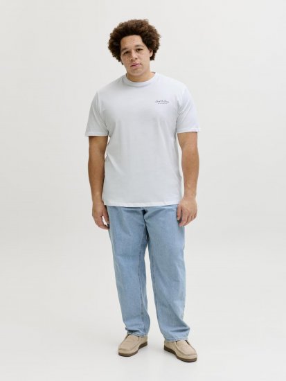 Jack & Jones Archive Majica Bela - Kratke Majice - Moške kratke majice za močnejše postave