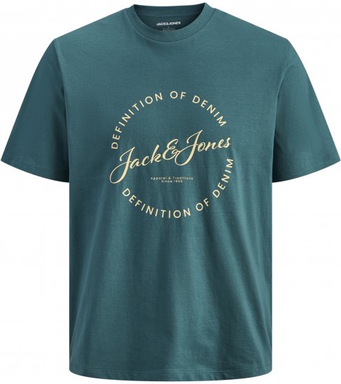 Jack & Jones Grayson Majica Turkizna - Kratke Majice - Moške kratke majice za močnejše postave