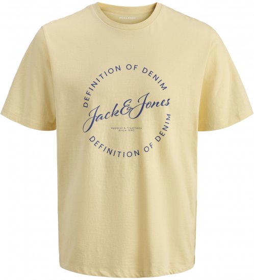Jack & Jones Grayson Majica Rumena - Kratke Majice - Moške kratke majice za močnejše postave