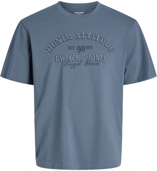 Jack & Jones Edenver T-Shirt Blue - Kratke Majice - Moške kratke majice za močnejše postave