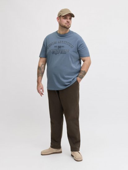 Jack & Jones Edenver T-Shirt Blue - Kratke Majice - Moške kratke majice za močnejše postave