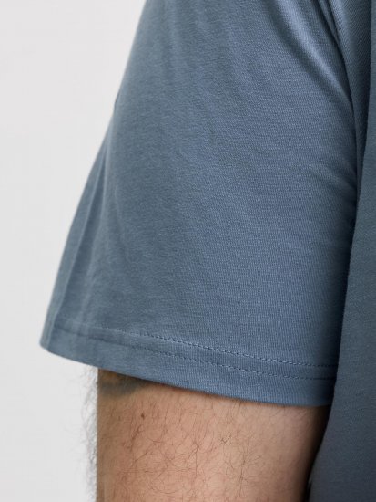 Jack & Jones Edenver T-Shirt Blue - Kratke Majice - Moške kratke majice za močnejše postave