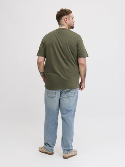 Jack & Jones Edenver T-Shirt Khaki - Kratke Majice - Moške kratke majice za močnejše postave