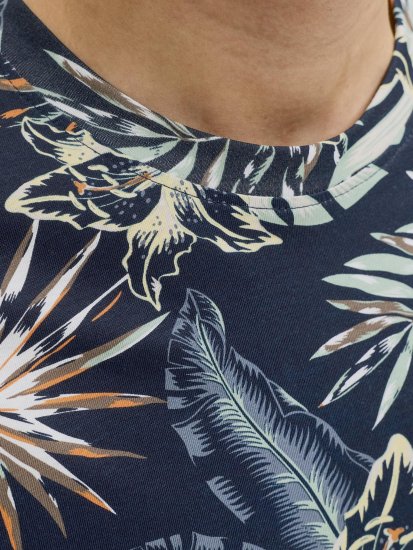 Jack & Jones Honolulu T-Shirt Navy - Kratke Majice - Moške kratke majice za močnejše postave