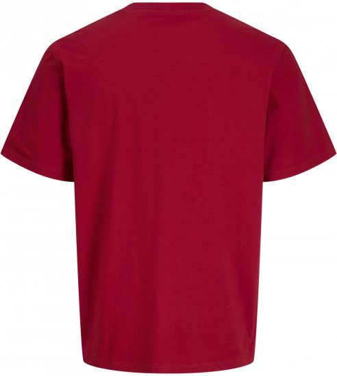 Jack & Jones Catskills Majica Rdeča - Kratke Majice - Moške kratke majice za močnejše postave