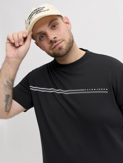Jack & Jones Cofusion T-Shirt Black - Kratke Majice - Moške kratke majice za močnejše postave