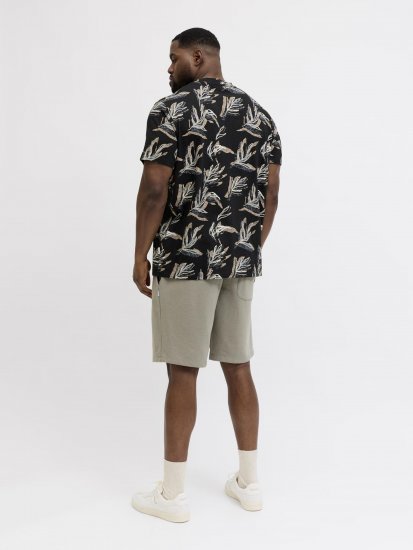 Jack & Jones Montauk T-Shirt Black - Kratke Majice - Moške kratke majice za močnejše postave