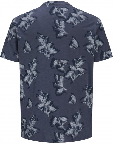 Jack & Jones Montauk T-Shirt Blue - Kratke Majice - Moške kratke majice za močnejše postave