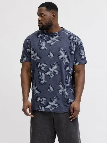 Jack & Jones Montauk T-Shirt Blue - Kratke Majice - Moške kratke majice za močnejše postave