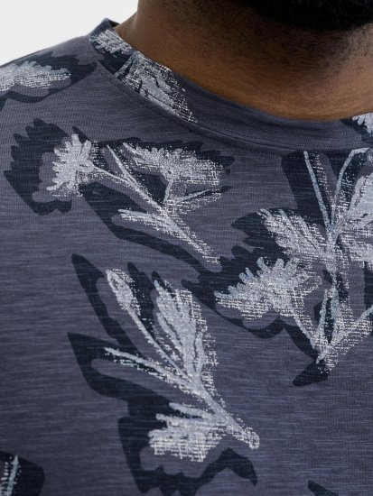 Jack & Jones Montauk T-Shirt Blue - Kratke Majice - Moške kratke majice za močnejše postave