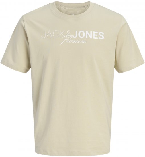 Jack & Jones Blaneo Short Sleeve T-shirt Beige - Kratke Majice - Moške kratke majice za močnejše postave
