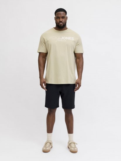 Jack & Jones Blaneo Short Sleeve T-shirt Beige - Kratke Majice - Moške kratke majice za močnejše postave