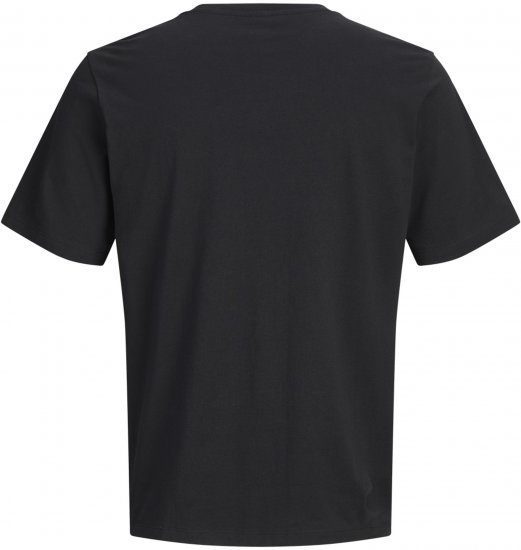 Jack & Jones Nantucket Branding Majica Črna - Kratke Majice - Moške kratke majice za močnejše postave