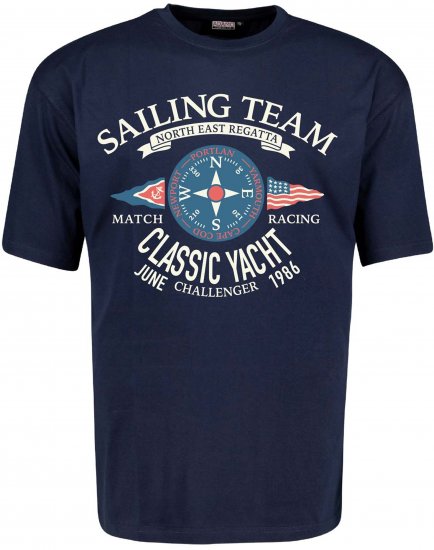Adamo Sailing Comfort Fit T-Shirt Navy - Majice s potiskom - 