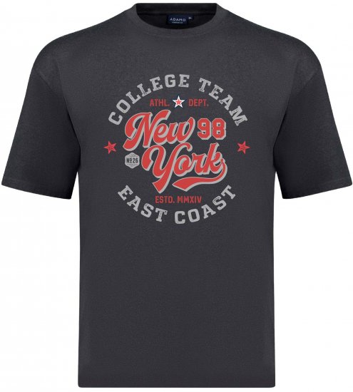 Adamo Motivshirt Comfort Fit College Anthracite - Majice s potiskom - 