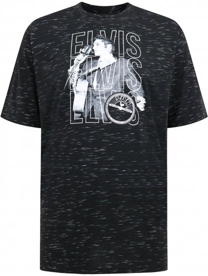D555 Official Elvis Presley Printed T-Shirt Black - Majice s potiskom - 
