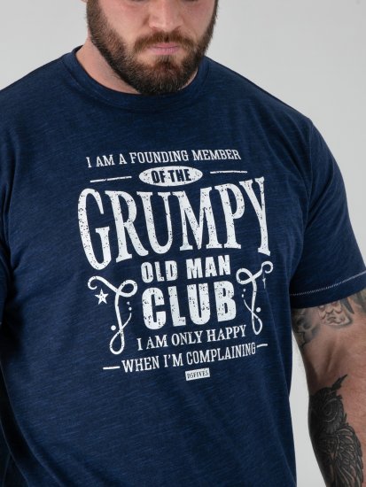 D555 Cooper Grumpy Old Man Printed T-Shirt Navy - Majice s potiskom - 