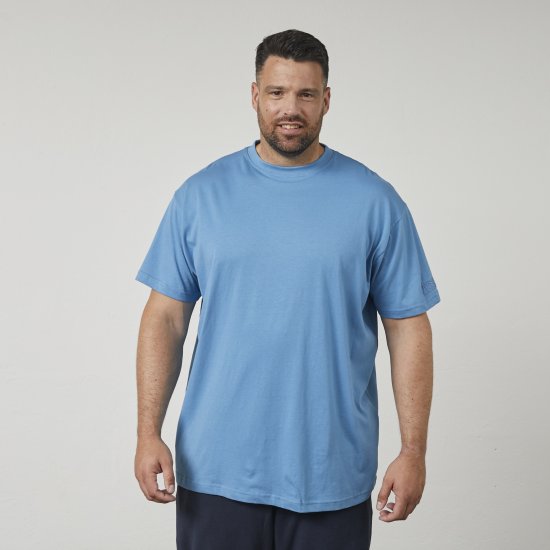 North Latitude 61010 US Majica Srednje Modra - Kratke Majice - Moške kratke majice za močnejše postave