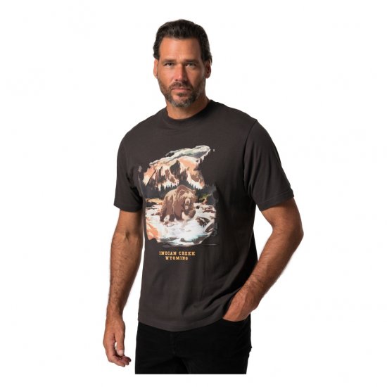 JP1880 T-Shirt Indian Creek Anthracite TALL - MOŠKA OBLAČILA MT-6XLT - DALJŠI kroji