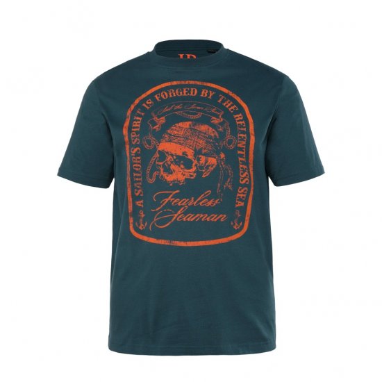 JP1880 T-Shirt Fearless Seaman Blue - Kratke Majice - Moške kratke majice za močnejše postave