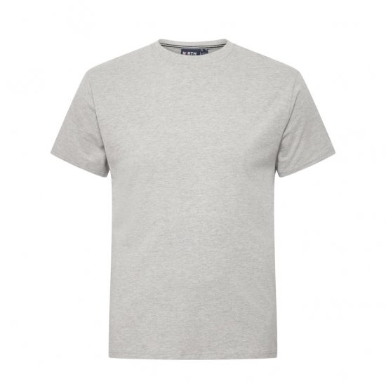 North Latitude T-Shirt O-Neck Grey Melange - Kratke Majice - Moške kratke majice za močnejše postave