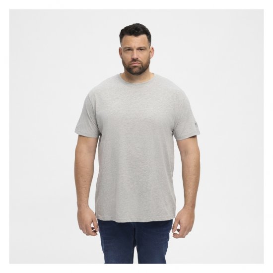 North Latitude T-Shirt O-Neck Grey Melange - Kratke Majice - Moške kratke majice za močnejše postave