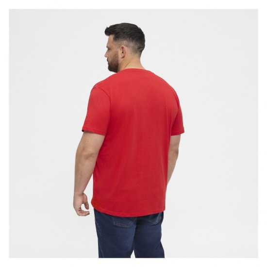 North Latitude T-Shirt O-Neck Red - Kratke Majice - Moške kratke majice za močnejše postave