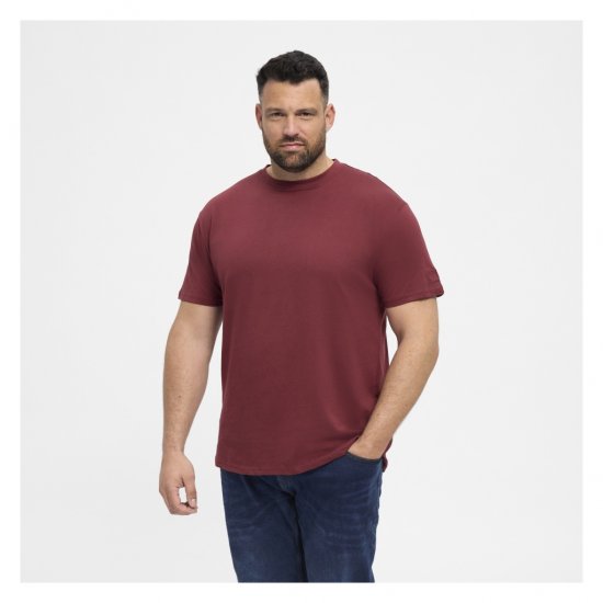 North Latitude T-Shirt O-Neck Bordeaux - Kratke Majice - Moške kratke majice za močnejše postave