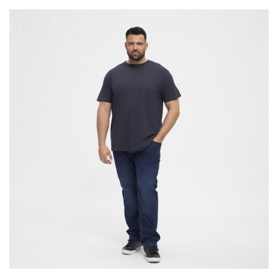 North Latitude T-Shirt O-Neck Navy Blue - Kratke Majice - Moške kratke majice za močnejše postave