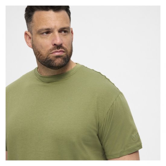 North Latitude T-Shirt O-Neck Olive Green - Kratke Majice - Moške kratke majice za močnejše postave