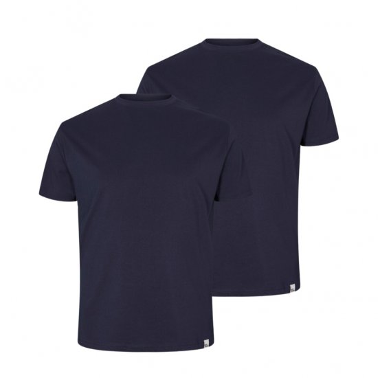 North Latitude Denim 2-Pack T-Shirt Navy Blue - Kratke Majice - Moške kratke majice za močnejše postave