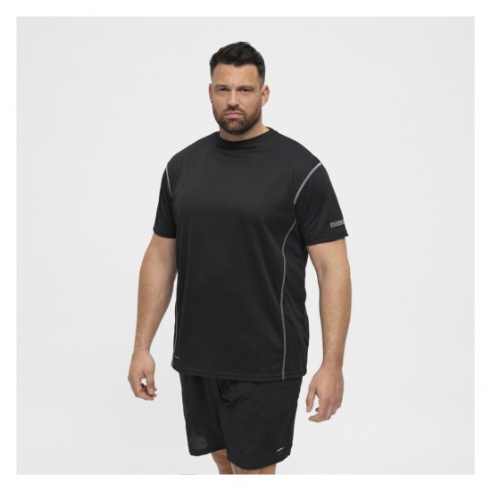 North Latitude Sport Tech T-Shirt Black - Kratke Majice - Moške kratke majice za močnejše postave