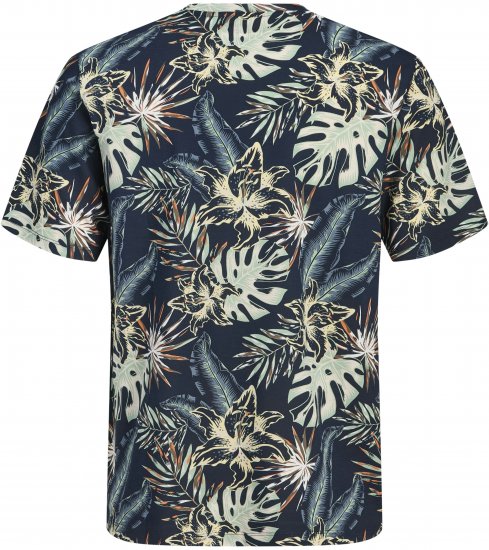 Jack & Jones Honolulu T-Shirt Navy - Kratke Majice - Moške kratke majice za močnejše postave