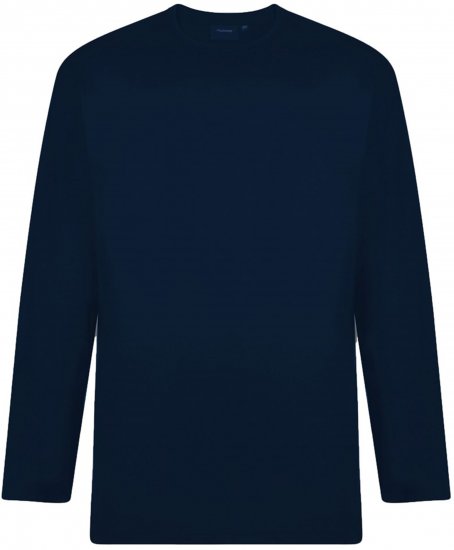 Espionage T015LS Plain Long Sleeve T-Shirt Navy - Dolgi rokav majice - 